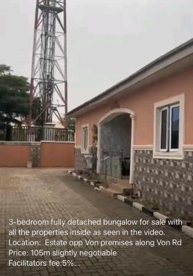 3-bedroom Fully Detached Bungalow Video Available, Estate Opp Von Premises Along Von Rd, Lugbe District, Abuja, Detached Bungalow for Sale
