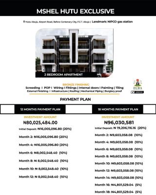 2 Bedroom Apartments & Full Investment Blocks  Mshel Hutu Exclusive, Airport Road, Mshel Hutu Exclusive, Lugbe District, Abuja, Flat / Apartment for Sale
