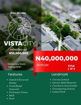 Prime Land with C of O in a Strategic Location, Vista City Estate Monastery Road Close to Shoprite / Novare Mall, Sangotedo, Ajah, Lagos, Residential Land for Sale