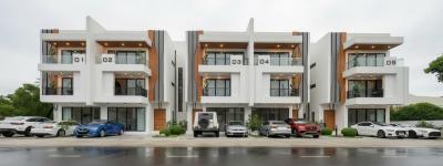 4 Bedroom Terraced Duplex with Attached Bq, Nzamiye Hospital, Nbora, Life Camp, Abuja, Terraced Duplex for Sale