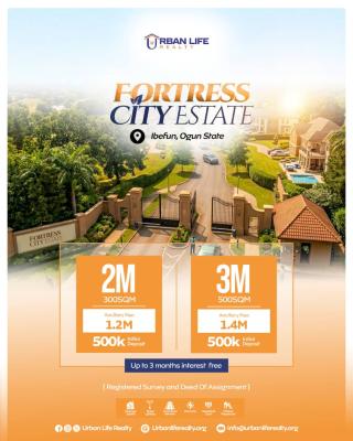 Prime Land in a Strategic Location, Fortress City Estate Ibefun Close to Petrolex, Odogbolu, Ogun, Residential Land for Sale