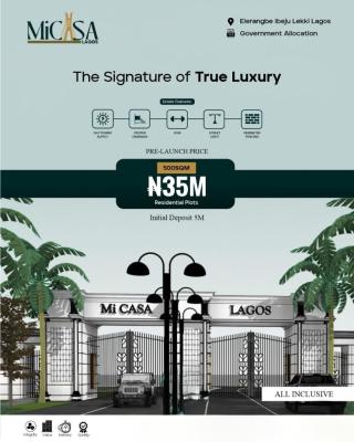 Residential and Commercial Plots of Land, Mi Casa Lagos Estate, Eleranigbe, Ibeju Lekki, Lagos, Mixed-use Land for Sale