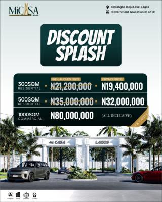 Residential and Commercial Plots of Land, Mi Casa, Eleranigbe, Ibeju Lekki, Lagos, Mixed-use Land for Sale