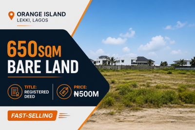 650sqm Bareland, Orange Island, Lekki, Lagos, Mixed-use Land for Sale