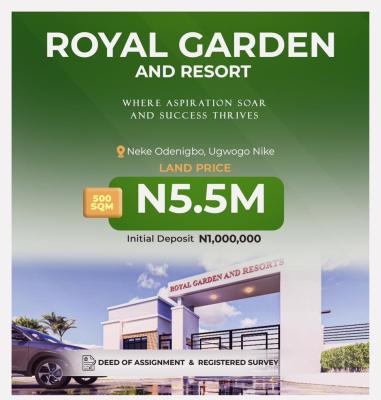 Luxury Residential Plots in a Resort - Style Estate, Royal Garden and Resort / Neke Odenigbo, Ugwogo Nike, Enugu, Enugu, Residential Land for Sale