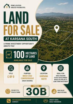 100 Hectares of Land Karsana  South, Karsana South, Karsana, Abuja, Residential Land for Sale
