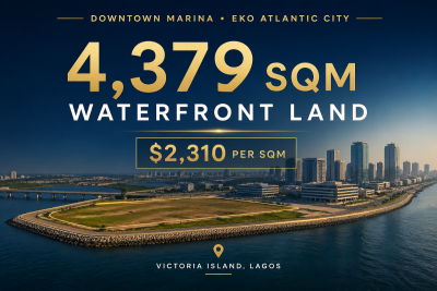 4,379sqm Ultra-prime Waterfront Parcel, Downtown Marina, Eko Atlantic City, Lagos, Mixed-use Land for Sale