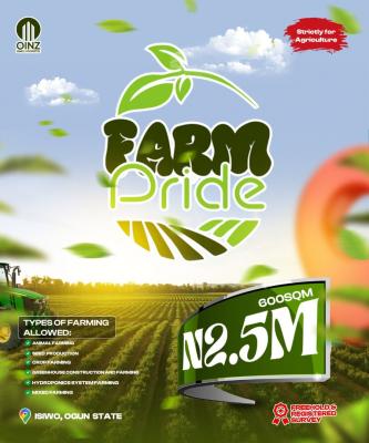 Hot Deal: Dry Farm Land in Fast-growing Area, Farm Pride Isiwo, Ijebu Ode, Ogun, Commercial Land for Sale