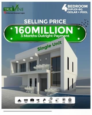 Luxury 4 Bedroom Duplex with Bq and Swimming Pool, True Vine Estate, Oribanwa, Ibeju Lekki, Lagos, Detached Duplex for Sale