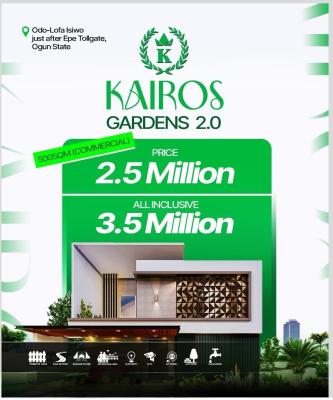 Affordable Commercial Plot of Land in a Serene Location, Kairos Gardens 2.0 / Odo-lofa Isiwo, After Epe Tollgate, Ijebu East, Ogun, Commercial Land for Sale