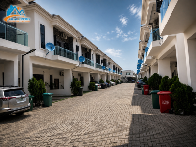 Exclusive En-suite Master Bedroom in Secured 4-bed Terrace -- Orchid, Orchid Round About By Dpk Estate Lekki Island, Lekki Expressway, Lekki, Lagos, Terraced Duplex Short Let