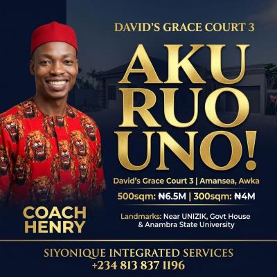 Aku Ruo Uno: Securing Your Legacy at The Source Beyond Borders The Sma, Amansea, Awka Near Unizik & Govt House, Amansea, Awka, Anambra, Residential Land for Sale