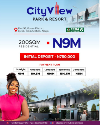 City View Park  and Resort Phase 2  Buy and Build Estate, Gousa District Abuja, By Idu Train Station and University of Abuja, Central Business District, Abuja, Residential Land for Sale