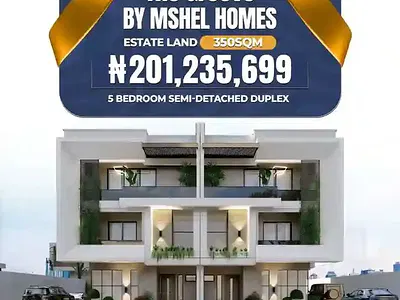 350SQM for 5bedroom Semi Detached Duplex — Mshel Groove Estate by Hotel D Bantley., Wuye, Abuja