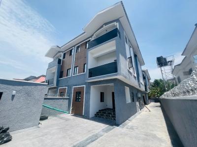 Lovely 4 Bedroom with Office Space and Bq, Chevron Drive, Lekki Phase 2, Lekki, Lagos, Semi-detached Duplex for Rent