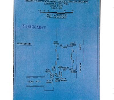 Ready to Build Rectangle Shape 567 Sqm Land in Carlton Gate, Carlton Gate Estate, Chevron Drive., Lekki, Lagos, Mixed-use Land for Sale