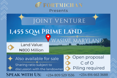 1,455 Sqm Prime Land, Wasimi, Maryland, Ikeja, Lagos, Land Joint Venture
