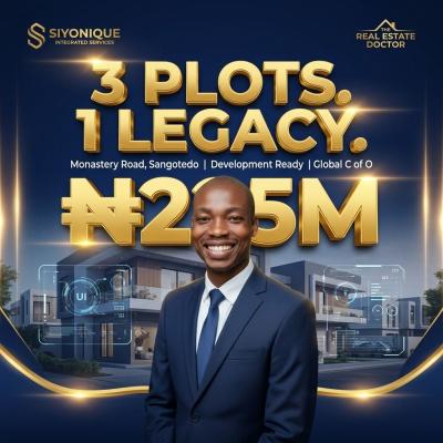 a Rare 1,565sqm Investment Opportunity with Global C of O Secure. Stra, Monastery Road, Sangotedo (behind Shoprite, Sangotedo, Ajah, Lagos, Residential Land for Sale