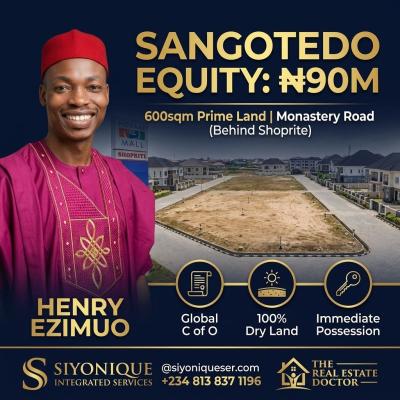 High-demand Development Land with Clean Title Advantage C of O, Monastery Road, Sangotedo (behind Shoprite, Sangotedo, Ajah, Lagos, Residential Land for Sale