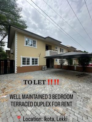 Well Maintained 3 Bedroom Terraced Duplex, Ikota, Ikota, Lekki, Lagos, Terraced Duplex for Rent