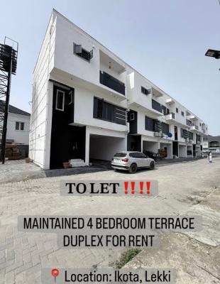 Maintained 4 Bedroom Terrace Duplex, Ikota, Ikota, Lekki, Lagos, Terraced Duplex for Rent