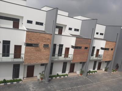 Serviced 4 Bedroom En-suite Townhouse with an Enclosed Fitted Kitchen/, Ikate, Lekki, Lagos, Terraced Duplex for Rent