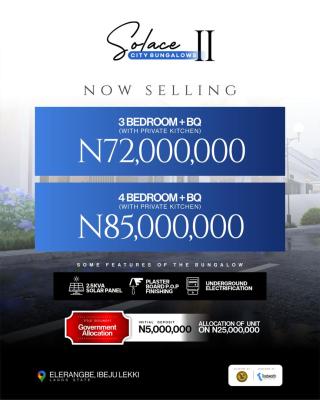 3 Bedroom Bungalow with Bq, Ibeju Lekki, Lagos, House for Sale