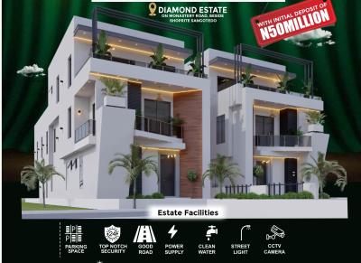 Highbridge Court 1, 6 Bedroom with  Penthouse+ Bq., Inside Diamond Estate,monastery Road, Sangotedo, Ajah, Lagos, Detached Duplex for Sale