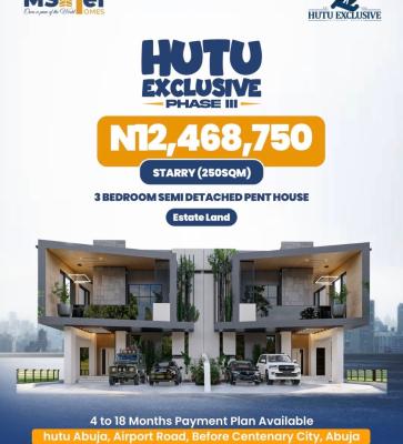 3 Bedroom Semi Detached Penthouse Land, Centenary City, Airport Road, Lugbe District, Abuja, Residential Land for Sale