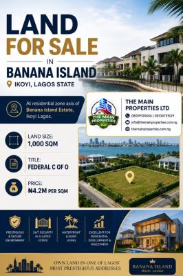 Premium 1,000 Sqm Residential Land in Banana Island, Ikoyi, Banana Island, Ikoyi, Lagos, Residential Land for Sale
