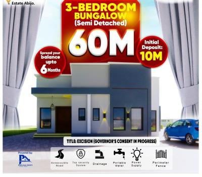 Off Plan Spacious 3 Bedrooms Bungalow, Abijor Sangotedo, Ibeju Lekki, Lagos, Detached Bungalow for Sale