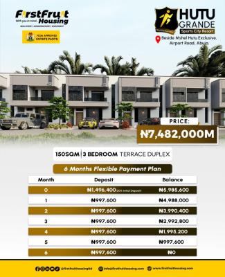 Luxury Estate Land Suitable for 3 Bedroom Terrace Duplex  at Hutu Gran, Plot 1662, Before Centenary City, Cadastral Zone E09 Lugbe South Distr, Garki, Abuja, Mixed-use Land for Sale