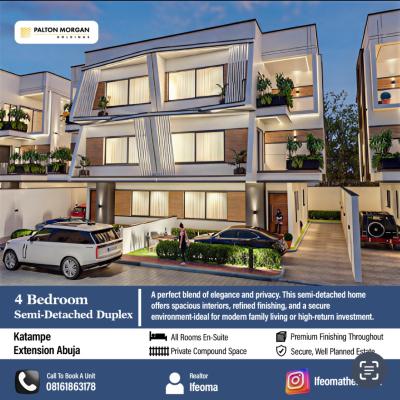 4 Bedroom Semi Detached Duplex, Katampe Extension, Katampe, Abuja, Semi-detached Duplex for Sale