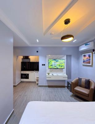 Furnished 1 Bedroom Studio Apartment with Swimming Pool, Agbaoku, Opebi, Ikeja, Lagos, Mini Flat (room and Parlour) Short Let