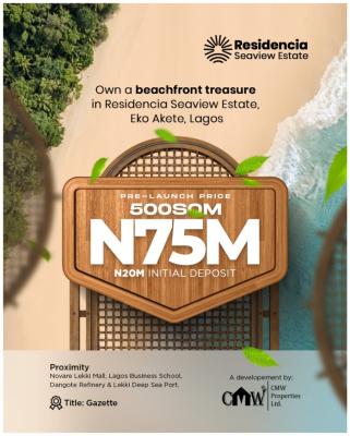 Seaview Estate ( Water Front), Eko Akete Near Shoprite Sangotedo, Lekki Phase 2, Lekki, Lagos, Mixed-use Land for Sale
