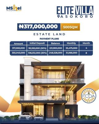 Residential Estate Plot (500sqm) in a Serene and Secure Environment, Asokoro District, Abuja, Residential Land for Sale