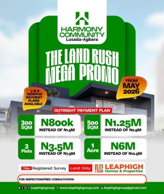 Harmony Community, Lusada, Agbara, Ado-odo/ota, Ogun, Mixed-use Land for Sale