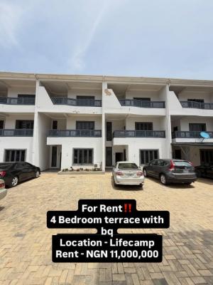4 Bedroom Terrace Duplex with Bq, Lifecamp, Life Camp, Abuja, Terraced Duplex for Rent
