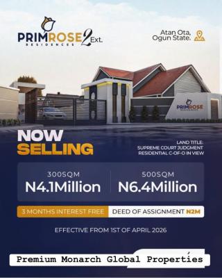 Primrose Residence, Sokoto - Badagry Expressway, Atan Ota, Ado-odo/ota, Ogun, Mixed-use Land for Sale
