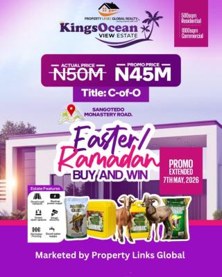 C of O Land Directly Facing Coastal Road, Kingsoce Off Monastery Road,directly Facing Lagos/calabar Coastal Road, Sangotedo, Ajah, Lagos, Mixed-use Land for Sale