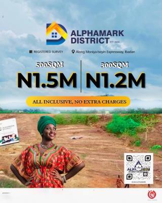 Most Demanding Estate Directly Facing Express with Free Documentation, Alphamark District Estate in Laagbe,along Moniya-iseyin Expressway, Ibadan, Oyo, Mixed-use Land for Sale