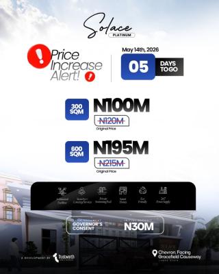 Solace Platinum, Chevron, Lekki, Lagos, Residential Land for Sale