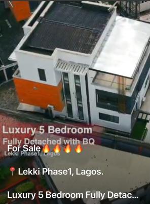 Mad Super Massive Luxurious 5 Bedroom Fully Detached House with Bq, Lekki Phase One, Lekki, Lagos, Detached Duplex for Sale