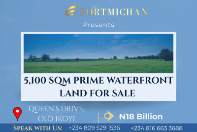 5,100 Sqm Prime Waterfront Land, Queens Drive ( Oyinkan Abayomi Drive), Old Ikoyi, Ikoyi, Lagos, Land for Sale