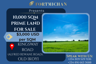 Approx. 2 and a Half Acres of Prime Land, Kingsway Road ( Alfred Rewane Road), Old Ikoyi, Ikoyi, Lagos, Land for Sale