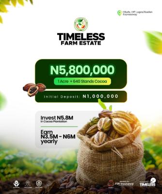 Cocoa Plantation, Obafemi Owode, Ogun, Commercial Land for Sale