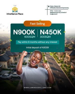 Own Land Today, Secure Your Childs Tomorrow, The Inheritance Place,odeda Lga, Abeokuta South, Ogun, Mixed-use Land for Sale