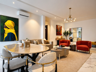 Spacious Furnished 2 Bedroom Flat Elevator , Upstairs, Off Adeola Odekun, Victoria Island (vi), Lagos, Flat / Apartment for Rent