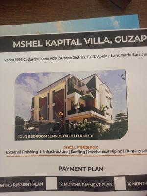 Off Plan Four Bedroom Semi Detached Duplex, Guzape District, Abuja, House for Sale