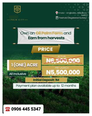 Acres & Hectare of Palm Oil Farmland in Imala-anigbado, Abeokuta North, Imala-anigbado, Abeokuta, Abeokuta North, Ogun, Land for Sale